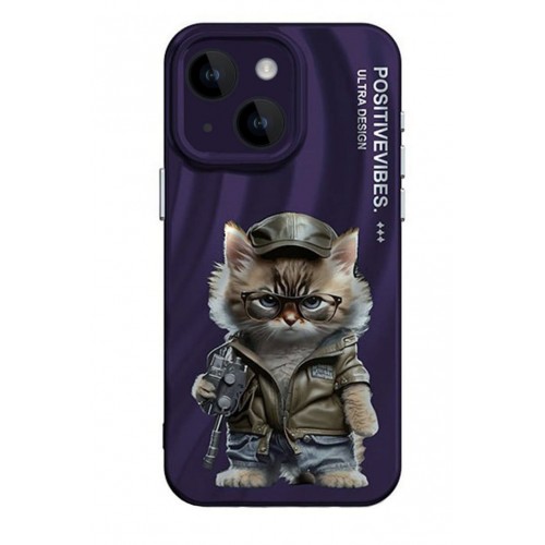 Newface iPhone 15 Kılıf Crew Desenli Kapak - Kedi - 2 Newface iPhone 15 Kılıf Crew Desenli Kapak - Kedi - 2