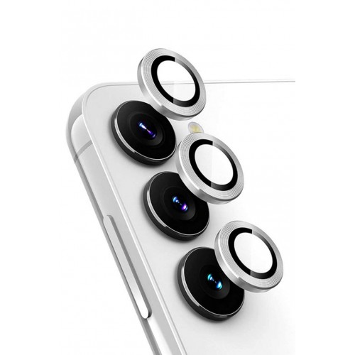 Newface Samsung Galaxy A34 5G Valdez Metal Kamera Lens - Gümüş