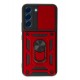 Newface Samsung Galaxy S22 Kılıf Pars Lens Yüzüklü Silikon - Kırmızı Newface Samsung Galaxy S22 Kılıf Pars Lens Yüzüklü Silikon - Kırmızı