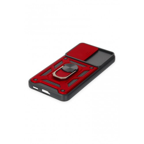 Newface Samsung Galaxy S22 Kılıf Pars Lens Yüzüklü Silikon - Kırmızı Newface Samsung Galaxy S22 Kılıf Pars Lens Yüzüklü Silikon - Kırmızı