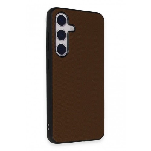 Newface Samsung Galaxy S24 Kılıf Taft Kapak - Kahverengi Newface Samsung Galaxy S24 Kılıf Taft Kapak - Kahverengi