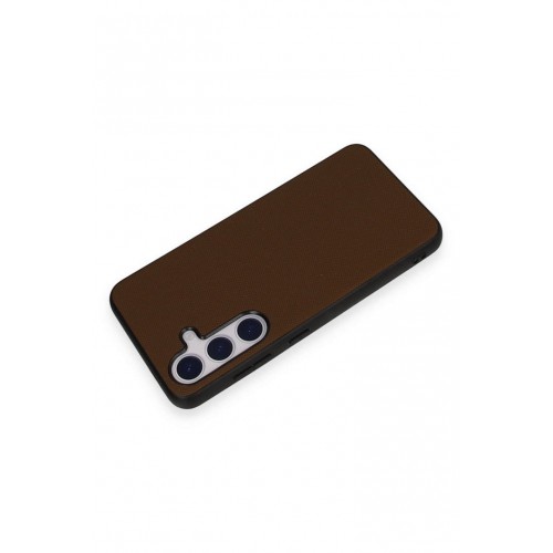Newface Samsung Galaxy S24 Kılıf Taft Kapak - Kahverengi Newface Samsung Galaxy S24 Kılıf Taft Kapak - Kahverengi