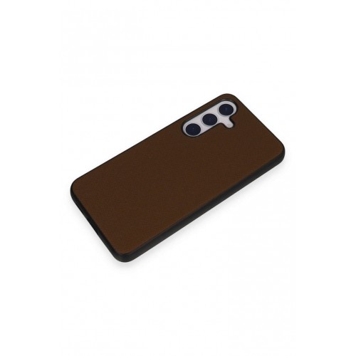 Newface Samsung Galaxy S24 Kılıf Taft Kapak - Kahverengi Newface Samsung Galaxy S24 Kılıf Taft Kapak - Kahverengi