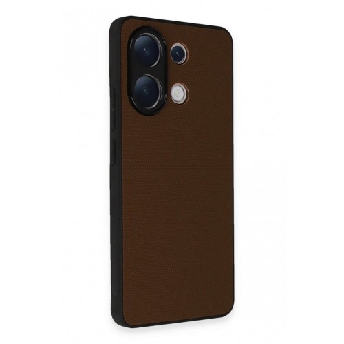 Newface Xiaomi Redmi Note 13 Kılıf Taft Kapak - Kahverengi