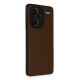Newface Xiaomi Redmi Note 13 Pro Plus Kılıf Taft Kapak - Kahverengi