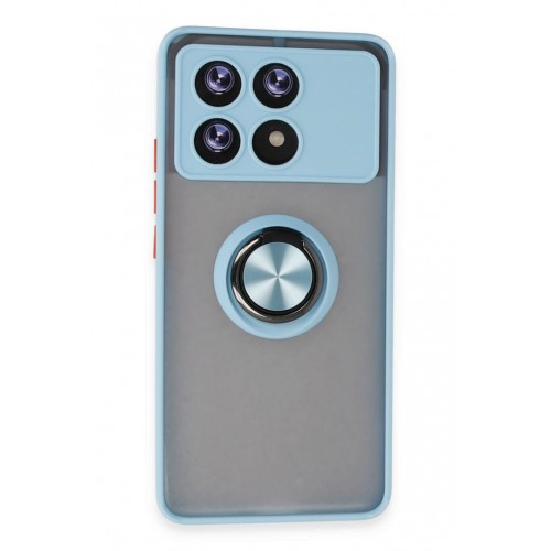 Newface Xiaomi Poco X6 Pro Kılıf Montreal Yüzüklü Silikon Kapak - Buz Mavi Newface Xiaomi Poco X6 Pro Kılıf Montreal Yüzüklü Silikon Kapak - Buz Mavi