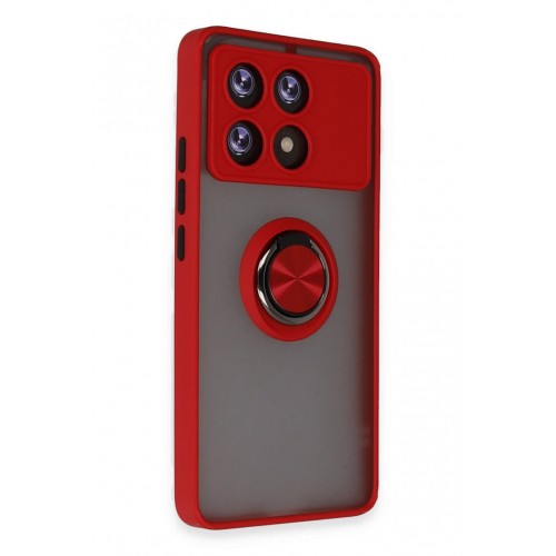 Newface Xiaomi Poco X6 Pro Kılıf Montreal Yüzüklü Silikon Kapak - Kırmızı Newface Xiaomi Poco X6 Pro Kılıf Montreal Yüzüklü Silikon Kapak - Kırmızı