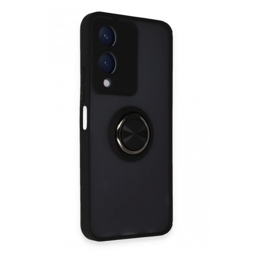 Newface Vivo Y17S Kılıf Montreal Yüzüklü Silikon Kapak - Siyah Newface Vivo Y17S Kılıf Montreal Yüzüklü Silikon Kapak - Siyah