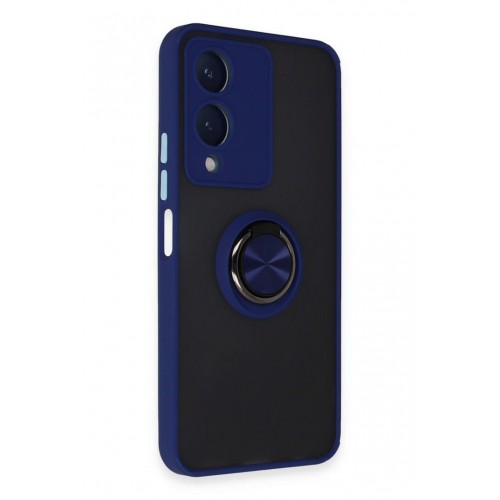 Newface Vivo Y17S Kılıf Montreal Yüzüklü Silikon Kapak - Lacivert Newface Vivo Y17S Kılıf Montreal Yüzüklü Silikon Kapak - Lacivert