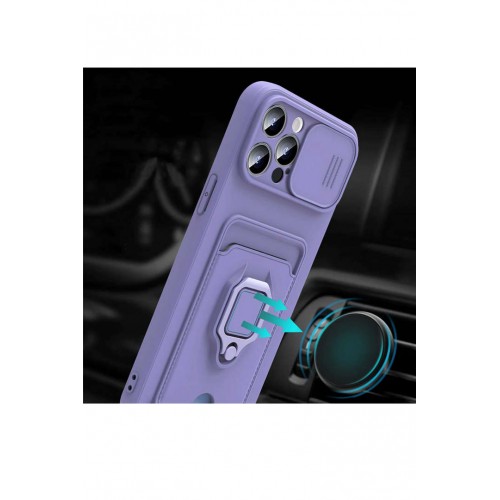 Newface Samsung Galaxy A55 5G Kılıf Zuma Kartvizitli Yüzüklü Silikon - Lila Newface Samsung Galaxy A55 5G Kılıf Zuma Kartvizitli Yüzüklü Silikon - Lila