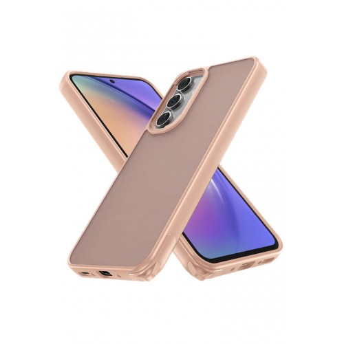 Newface Samsung Galaxy A35 5G Kılıf Elegant Kapak - Pudra Newface Samsung Galaxy A35 5G Kılıf Elegant Kapak - Pudra