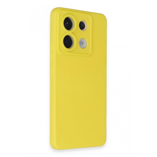 Newface Xiaomi Poco X6 Kılıf Nano içi Kadife Silikon - Sarı Newface Xiaomi Poco X6 Kılıf Nano içi Kadife Silikon - Sarı