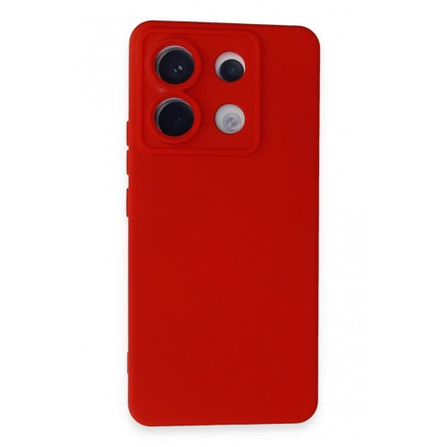 Newface Xiaomi Poco X6 Kılıf Nano içi Kadife Silikon - Kırmızı Newface Xiaomi Poco X6 Kılıf Nano içi Kadife Silikon - Kırmızı