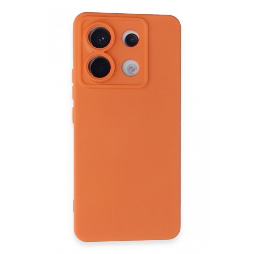 Newface Xiaomi Poco X6 Kılıf Nano içi Kadife Silikon - Turuncu Newface Xiaomi Poco X6 Kılıf Nano içi Kadife Silikon - Turuncu