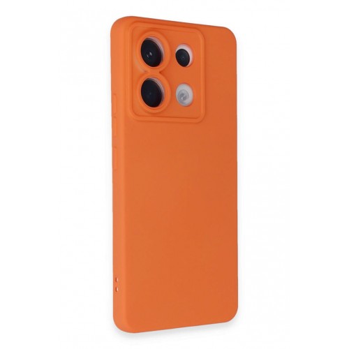 Newface Xiaomi Poco X6 Kılıf Nano içi Kadife Silikon - Turuncu Newface Xiaomi Poco X6 Kılıf Nano içi Kadife Silikon - Turuncu