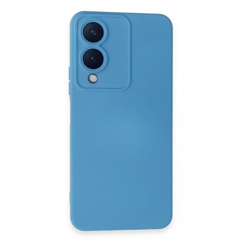 Newface Vivo Y17S Kılıf Nano içi Kadife Silikon - Mavi Newface Vivo Y17S Kılıf Nano içi Kadife Silikon - Mavi