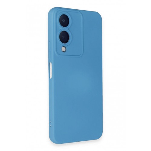 Newface Vivo Y17S Kılıf Nano içi Kadife Silikon - Mavi Newface Vivo Y17S Kılıf Nano içi Kadife Silikon - Mavi