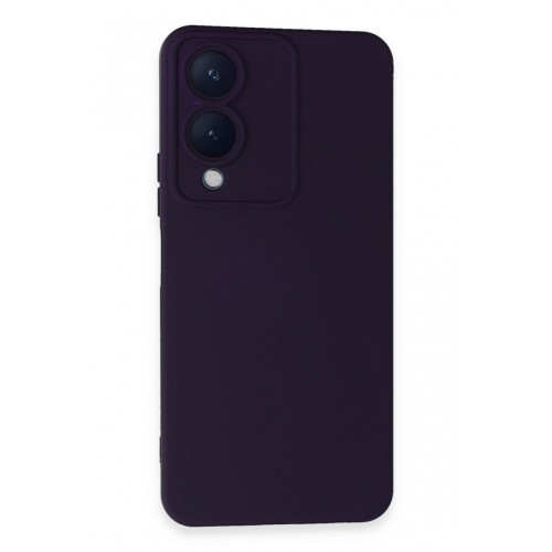 Newface Vivo Y17S Kılıf Nano içi Kadife Silikon - Mor Newface Vivo Y17S Kılıf Nano içi Kadife Silikon - Mor