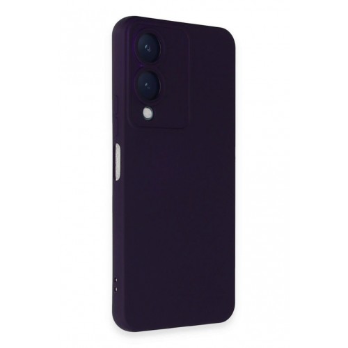 Newface Vivo Y17S Kılıf Nano içi Kadife Silikon - Mor Newface Vivo Y17S Kılıf Nano içi Kadife Silikon - Mor