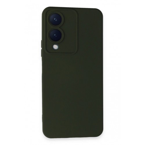 Newface Vivo Y17S Kılıf Nano içi Kadife Silikon - Koyu Yeşil Newface Vivo Y17S Kılıf Nano içi Kadife Silikon - Koyu Yeşil