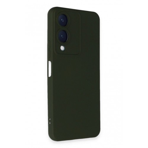 Newface Vivo Y17S Kılıf Nano içi Kadife Silikon - Koyu Yeşil Newface Vivo Y17S Kılıf Nano içi Kadife Silikon - Koyu Yeşil