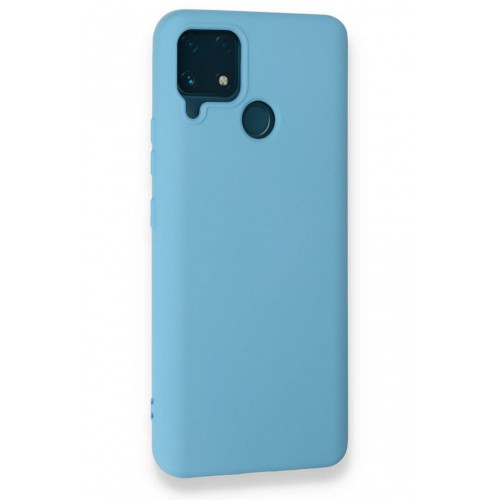 Newface Realme C25 Kılıf Nano içi Kadife Silikon - Mavi Newface Realme C25 Kılıf Nano içi Kadife Silikon - Mavi