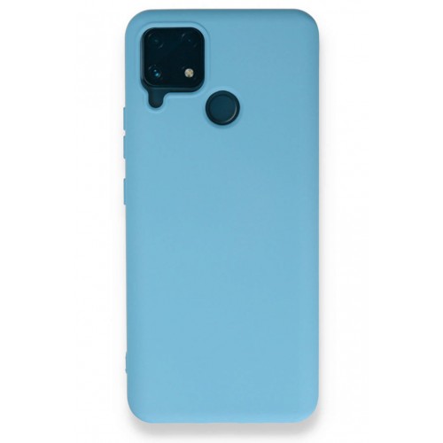 Newface Realme C25s Kılıf Nano içi Kadife Silikon - Mavi Newface Realme C25s Kılıf Nano içi Kadife Silikon - Mavi