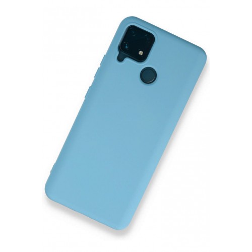 Newface Realme C25s Kılıf Nano içi Kadife Silikon - Mavi Newface Realme C25s Kılıf Nano içi Kadife Silikon - Mavi