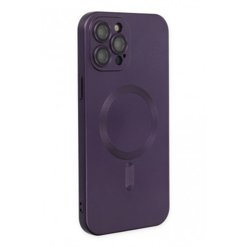 Newface iPhone 12 Pro Max Kılıf Moshi Lens Magneticsafe Silikon - Mor Newface iPhone 12 Pro Max Kılıf Moshi Lens Magneticsafe Silikon - Mor