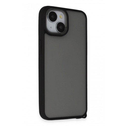 Newface iPhone 15 Kılıf Elegant Kapak - Siyah Newface iPhone 15 Kılıf Elegant Kapak - Siyah