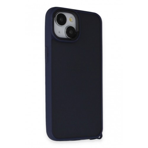 Newface iPhone 15 Kılıf Elegant Kapak - Lacivert