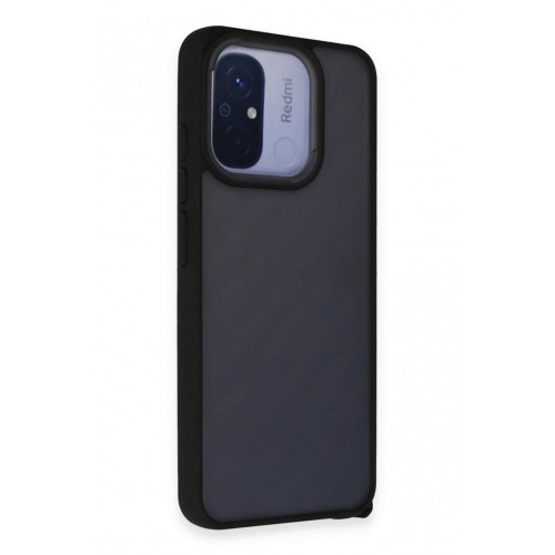 Newface Xiaomi Redmi 12C Kılıf Elegant Kapak - Siyah Newface Xiaomi Redmi 12C Kılıf Elegant Kapak - Siyah