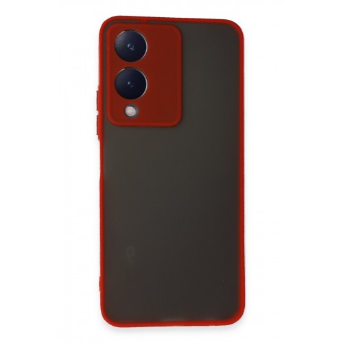 Newface Vivo Y17S Kılıf Montreal Silikon Kapak - Kırmızı Newface Vivo Y17S Kılıf Montreal Silikon Kapak - Kırmızı