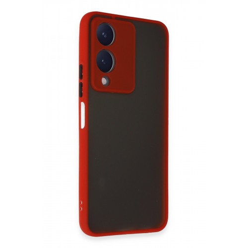 Newface Vivo Y17S Kılıf Montreal Silikon Kapak - Kırmızı Newface Vivo Y17S Kılıf Montreal Silikon Kapak - Kırmızı