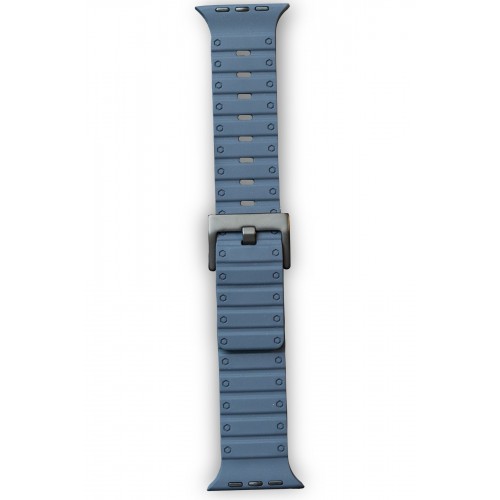 Newface Apple Watch 44mm Magnus Mıknatıslı Silikon Kordon - Mavi Newface Apple Watch 44mm Magnus Mıknatıslı Silikon Kordon - Mavi