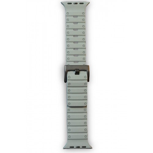 Newface Apple Watch 44mm Magnus Mıknatıslı Silikon Kordon - Gri Newface Apple Watch 44mm Magnus Mıknatıslı Silikon Kordon - Gri