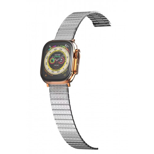Newface Apple Watch 41mm Made Metal Kordon - Gümüş Newface Apple Watch 41mm Made Metal Kordon - Gümüş