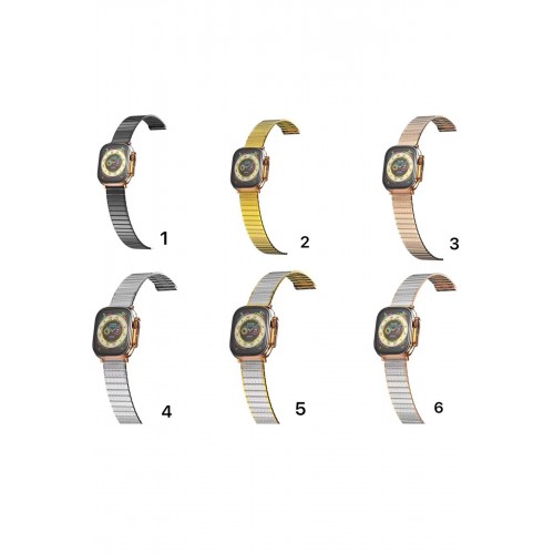 Newface Apple Watch 41mm Made Metal Kordon - Gümüş Newface Apple Watch 41mm Made Metal Kordon - Gümüş