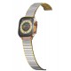 Newface Apple Watch 41mm Made Metal Kordon - Gümüş-Gold Newface Apple Watch 41mm Made Metal Kordon - Gümüş-Gold