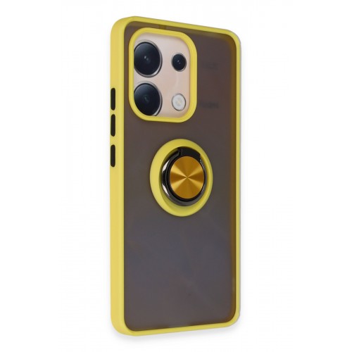 Newface Xiaomi Redmi Note 13 4G Kılıf Montreal Yüzüklü Silikon Kapak - Sarı Newface Xiaomi Redmi Note 13 4G Kılıf Montreal Yüzüklü Silikon Kapak - Sarı