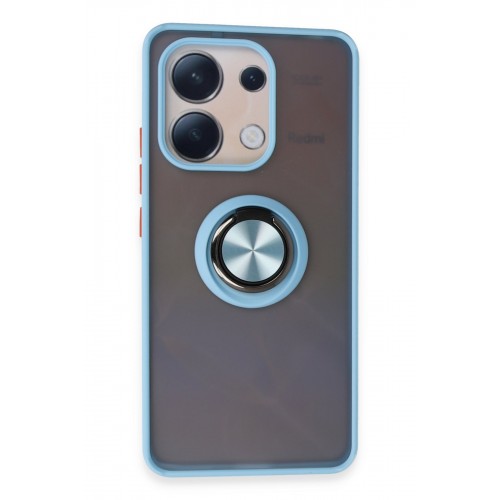 Newface Xiaomi Redmi Note 13 4G Kılıf Montreal Yüzüklü Silikon Kapak - Buz Mavi Newface Xiaomi Redmi Note 13 4G Kılıf Montreal Yüzüklü Silikon Kapak - Buz Mavi