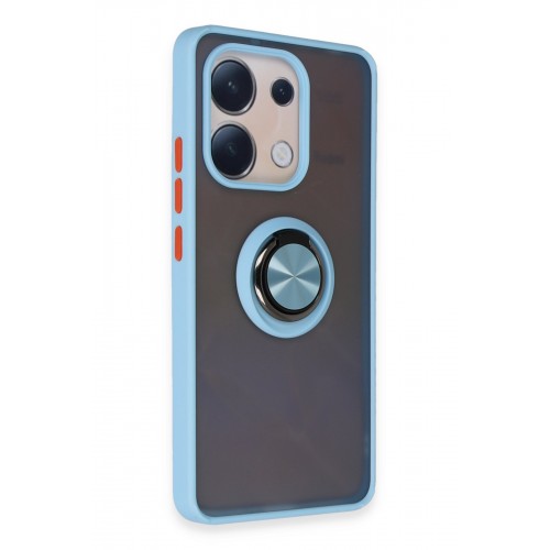 Newface Xiaomi Redmi Note 13 4G Kılıf Montreal Yüzüklü Silikon Kapak - Buz Mavi Newface Xiaomi Redmi Note 13 4G Kılıf Montreal Yüzüklü Silikon Kapak - Buz Mavi