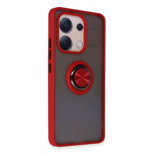 Newface Xiaomi Redmi Note 13 4G Kılıf Montreal Yüzüklü Silikon Kapak - Kırmızı Newface Xiaomi Redmi Note 13 4G Kılıf Montreal Yüzüklü Silikon Kapak - Kırmızı