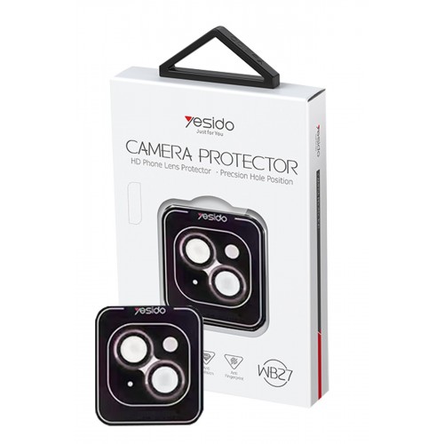 Yesido iPhone 15 Plus WB27 Metal Kamera Lens - Pembe Yesido iPhone 15 Plus WB27 Metal Kamera Lens - Pembe