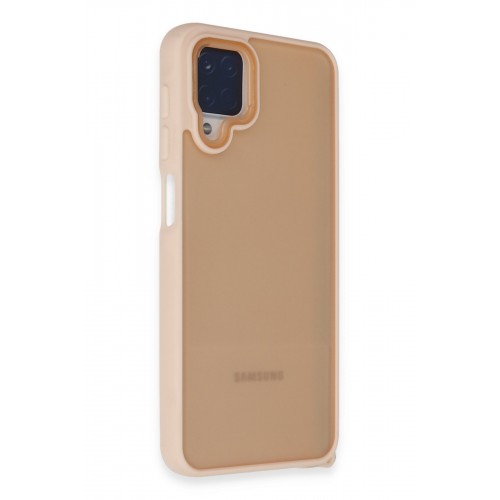 Newface Samsung Galaxy M12 Kılıf Elegant Kapak - Pudra Newface Samsung Galaxy M12 Kılıf Elegant Kapak - Pudra