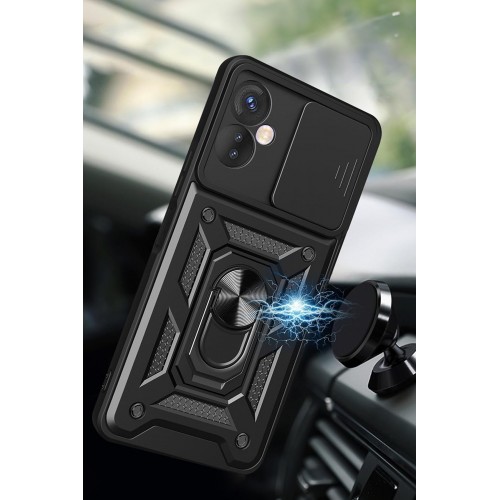 Newface İnfinix Hot 30 5G Kılıf Pars Lens Yüzüklü Silikon - Yeşil Newface İnfinix Hot 30 5G Kılıf Pars Lens Yüzüklü Silikon - Yeşil