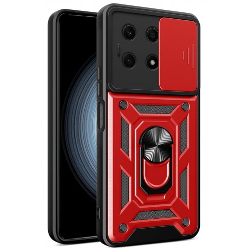 Newface İnfinix Note 30 Kılıf Pars Lens Yüzüklü Silikon - Kırmızı Newface İnfinix Note 30 Kılıf Pars Lens Yüzüklü Silikon - Kırmızı