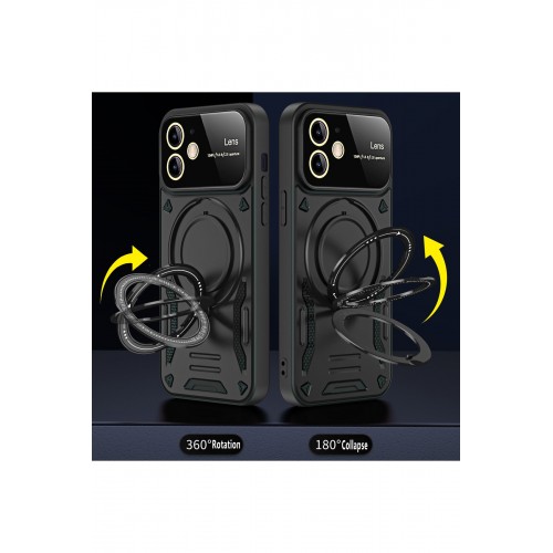Newface iPhone 11 Kılıf Joy Lens Standlı Kapak - Lacivert Newface iPhone 11 Kılıf Joy Lens Standlı Kapak - Lacivert