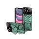 Newface iPhone 11 Kılıf Joy Lens Standlı Kapak - Koyu Yeşil Newface iPhone 11 Kılıf Joy Lens Standlı Kapak - Koyu Yeşil