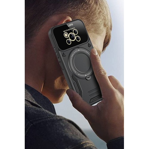 Newface Xiaomi Redmi 13C Kılıf Joy Lens Standlı Kapak - Mor Newface Xiaomi Redmi 13C Kılıf Joy Lens Standlı Kapak - Mor